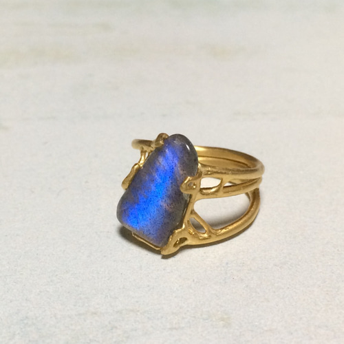 3様 トリプライト リング 9号 3様 トリプライト リング 9号 ラブラドライト リング 9号 指輪・リング