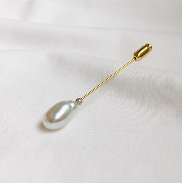 南洋バロックパール ブローチ gb ブローチ JewelLaMarju 通販 13050781