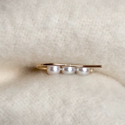 [特色] K18 高品質閃亮 Akoya 珍珠小珍珠耳環 第6張的照片