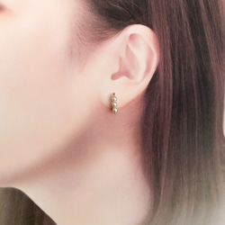 [特色] K18 高品質閃亮 Akoya 珍珠小珍珠耳環 第8張的照片