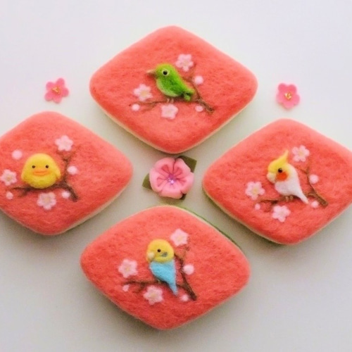 羊毛フェルトのひし餅(受注制作) ひな人形・雛飾り ninjin 通販