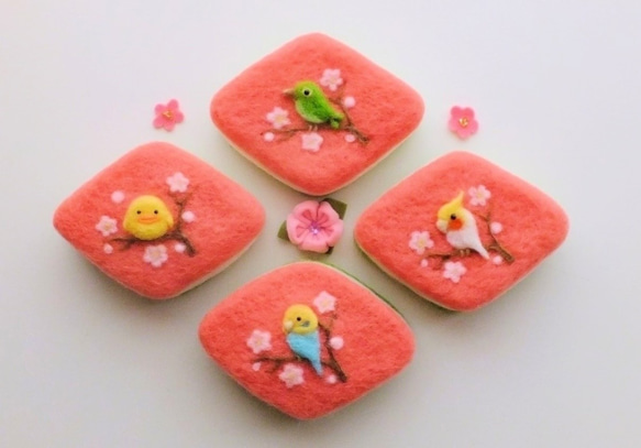 羊毛フェルトのひし餅(受注制作) ひな人形・雛飾り ninjin 通販