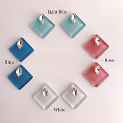 - Glass tile Earring - 1枚目の画像