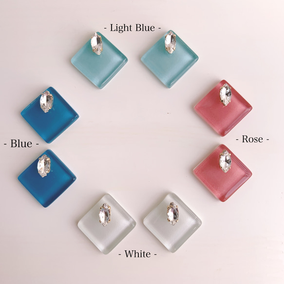 - Glass tile Earring - 1枚目の画像