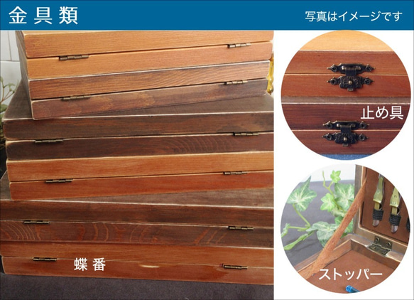 カリグラフィー専用◆木製ニブケース◆ブルー＜ハンドメイド＞ 9枚目の画像