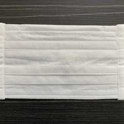 小さめサイズ　マスク　白　綿100%ダブルガーゼ　不織布アイロン接着済み(表生地の裏側) 3枚目の画像