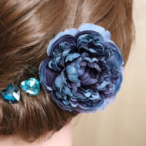 1600円ビオラ あじさい 小花の髪飾り Uピン七五三 ウエディング スナイデル kimono-cafe_arencorsage12