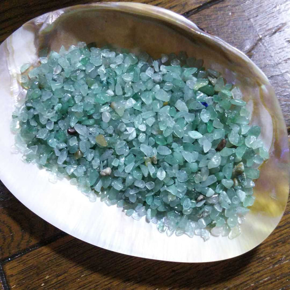 小粒☆天然石☆アベンチュリン 砂金水晶 さざれ 100g 1枚目の画像