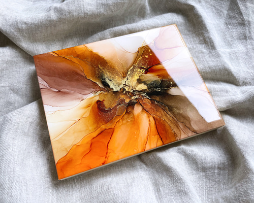 アルコールインクアート　訳あり　ハンドメイド　インテリア 人気、流行りのアルコールインクアート、アートパネル、お祝いパネル