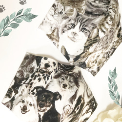 モノトーン　Cats Dogs  立体マスク　13.5cm×18cm 3枚目の画像