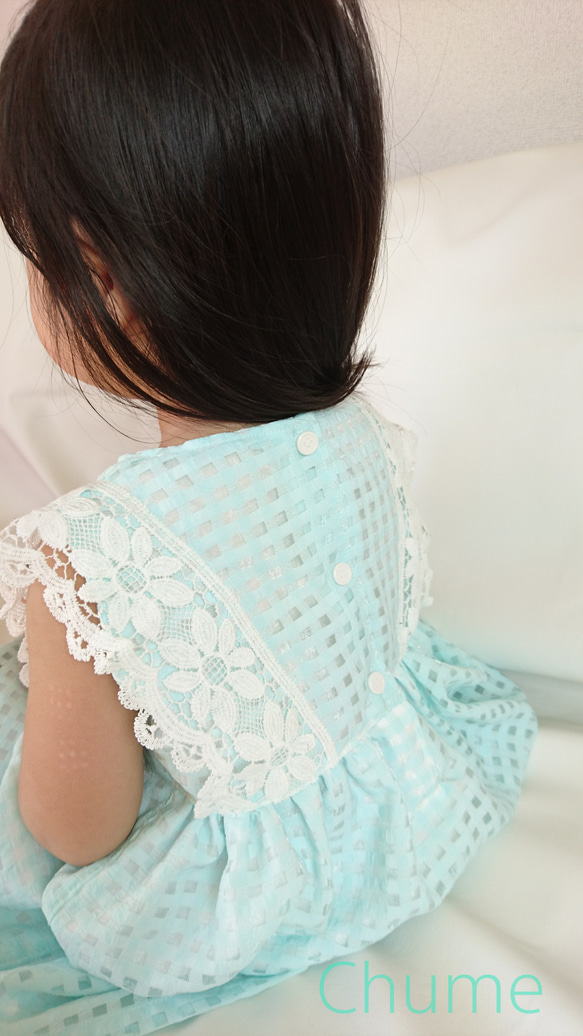 ギンガムのキュートドレス  【KIDS】カラーお選びください 2枚目の画像