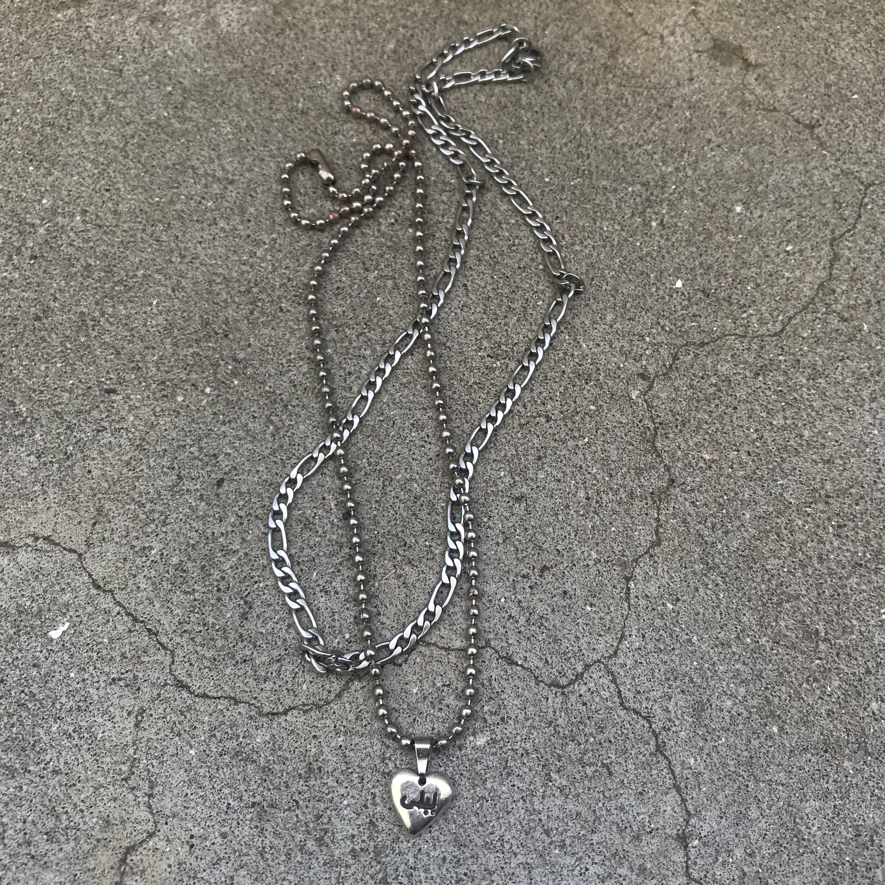 silver heart necklace