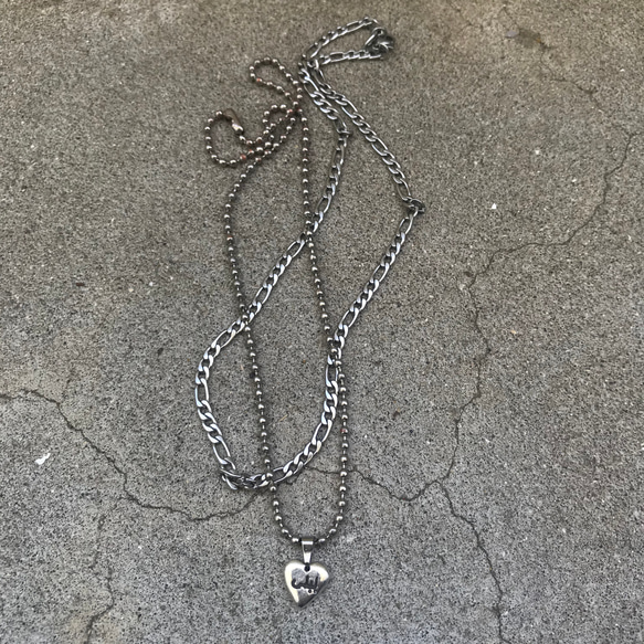 silver heart necklace 1枚目の画像