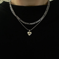 silver heart necklace 3枚目の画像