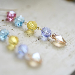 JMO design crystal rainbow color earring birthday gift for g 1枚目の画像