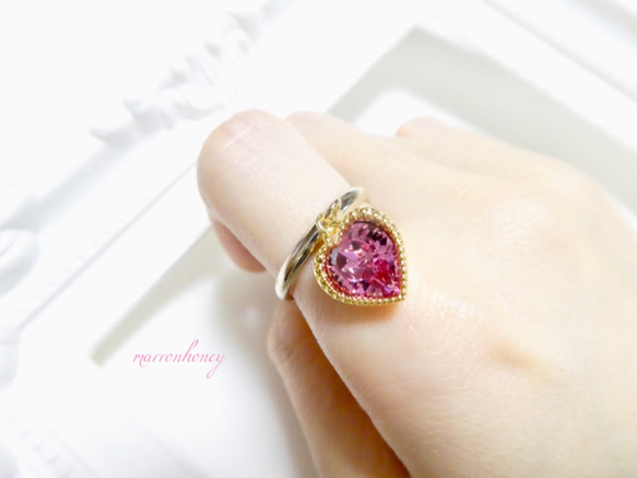 再販♡princess heart ring ♡ピンク 1枚目の画像