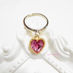 再販♡princess heart ring ♡ピンク 3枚目の画像