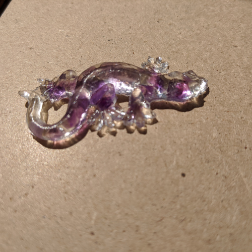 天然石のさざれ石を閉じ込めたトカゲちゃん〜アメジスト〜 その他