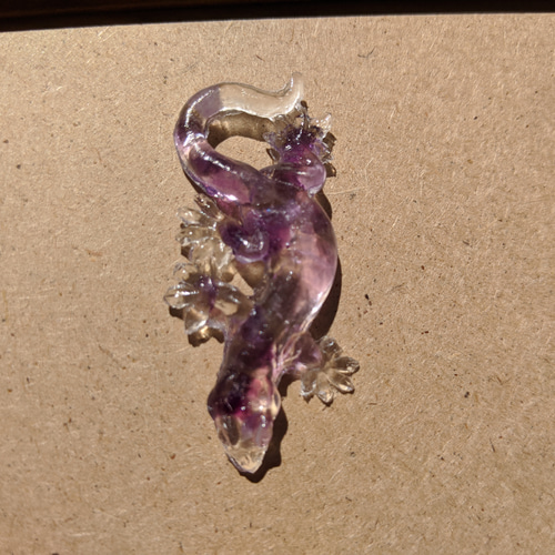 天然石のさざれ石を閉じ込めたトカゲちゃん〜アメジスト〜 その他