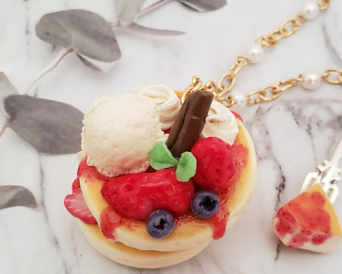 Lucky Cream Chocolate 様　パンケーキのバッグチャーム Lucky Cream Chocolate 様 パンケーキのバッグチャーム
