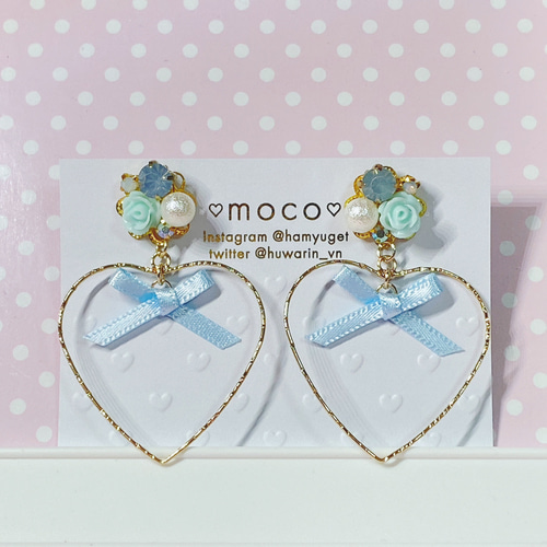 【おもちママ♡プロフ確認願い♥様】おまとめ4点　ゆめかわカラーのひらひらピアス おもちママ♡プロフ確認願い♥様】おまとめ4点 ゆめかわカラーの