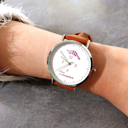 チシャ猫の腕時計（レディース・本革） 不思議の国のアリス 3枚目の画像