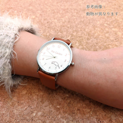 ボーダーコリーの腕時計（レディース・本革） 3枚目の画像