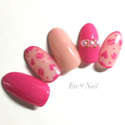 182》くすみピンク 牛柄 ダルメシアン柄 ネイルチップ 量産型