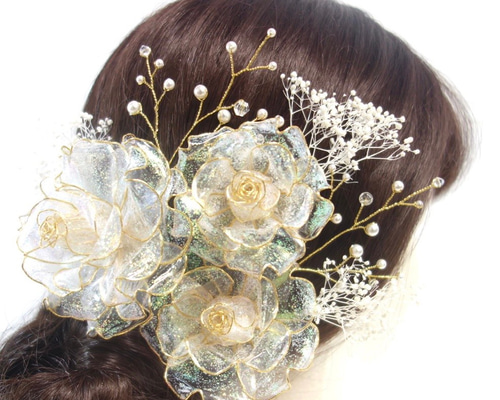 クォーツローズの髪飾り(Uピン8本セット) かんざし untitled atom 通販