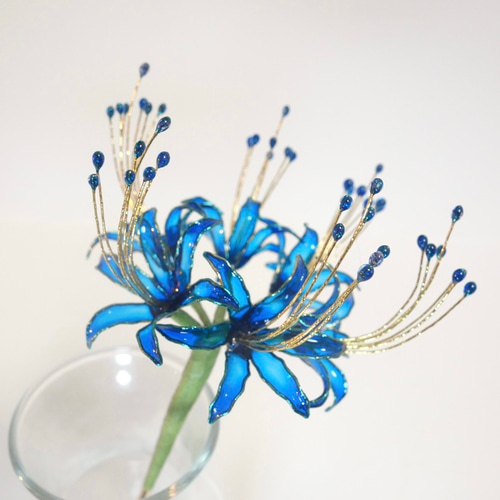 銀かんざし　花と波の模様 オリジナル箱入り 紫陽花かんざし Hydrangea / かんざし※専用豪華ボックス入り｜数