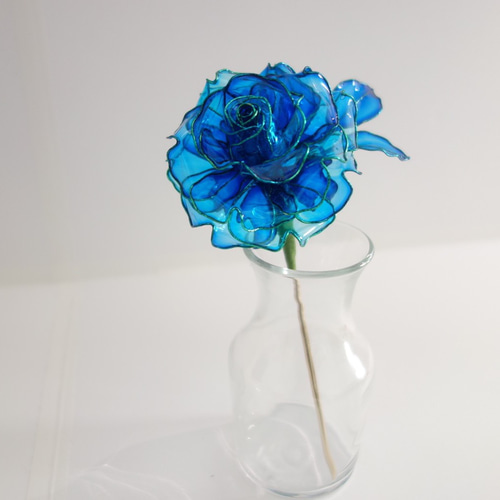 サマーセール ミニグランド バンドル かんざし ブルー (一本挿タイプ) 薔薇の簪 untitled 通販 atom キッズコスチュームアクセサリー