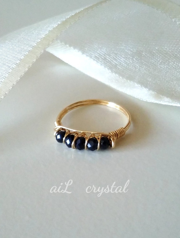 [14kgf] 藍寶石經典鋼絲戒指，相容尺寸 8-13 第1張的照片