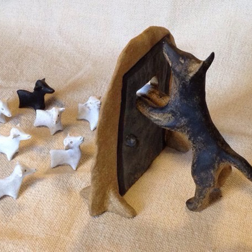 おおかみと7匹の子やぎ(小) その他置物 粘土屋きのとり 通販 418941