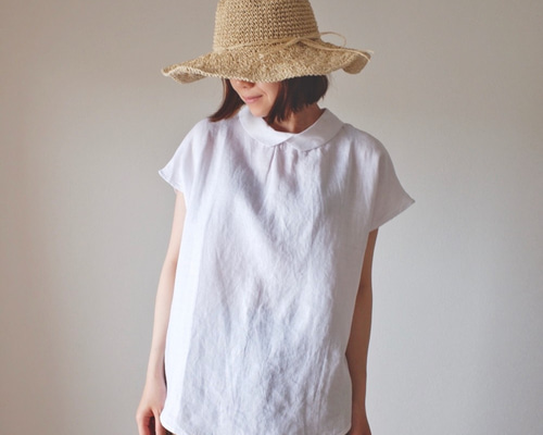 美品 ビアズリー リネンコットンルーズシャツ ホワイト 涼感 ナチュラル 白 麻 美品 ビアズリー リネンコットンルーズシャツ ホワイト 涼感