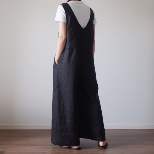 定価3.7万】サキ saqui *リネンコットンオールインワン 38