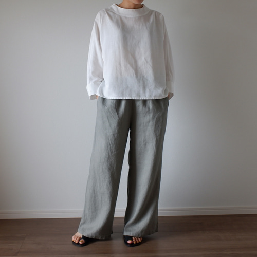 リネンミックスサーカスパンツ M-L 【メール便対応不可