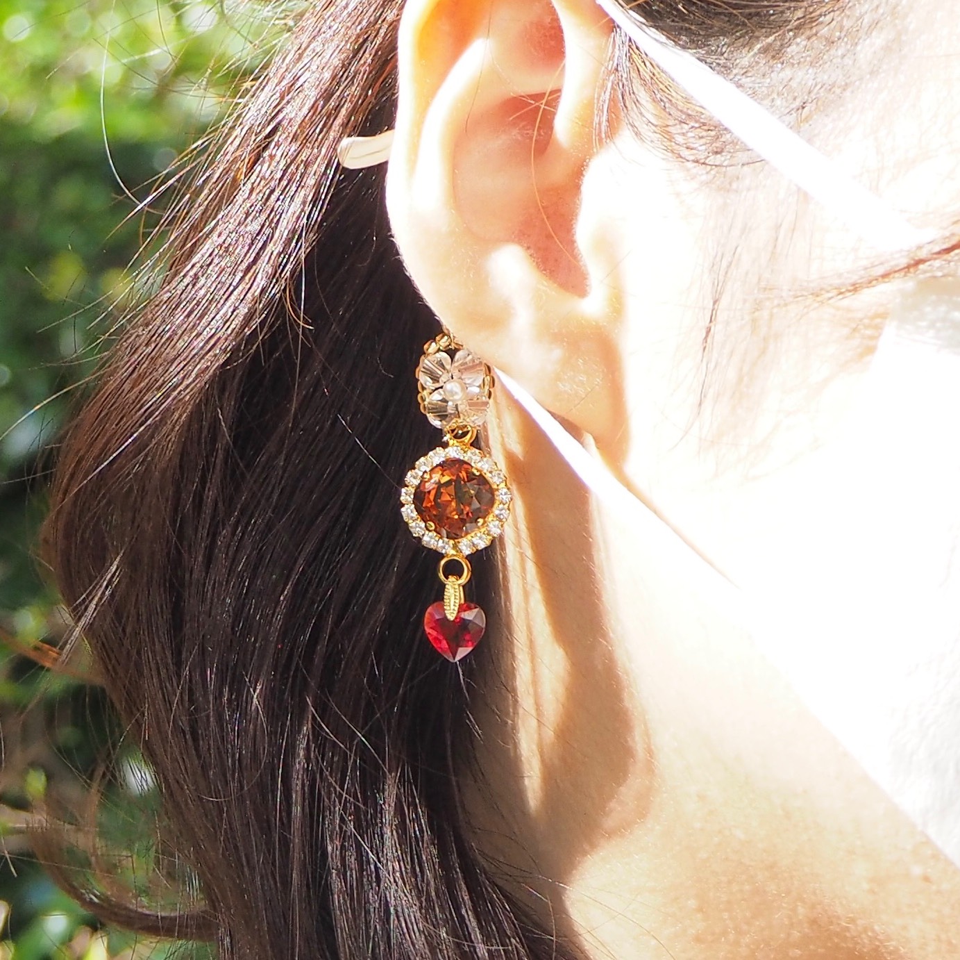 スワロフスキーマスクチャーム♡ベージュ ブラウン レッド 2020秋冬 5,285円