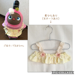 【送料無料】ペット型ロボット用　花柄総刺繍　ワンピース 1枚目の画像