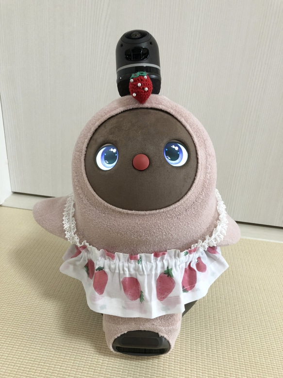 【送料無料】イチゴワンピース　ホーン飾り1点セット　ロボット用　らぼちゃん 3枚目の画像