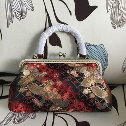 SALE！！アンズルーム☆和美☆2WAY がま口バッグ☆金襴☆ハンドバッグ 