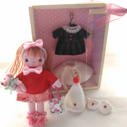 クリスマスBOXNo.7 着せ替え人形　フェルト人形　プレゼント 3枚目の画像