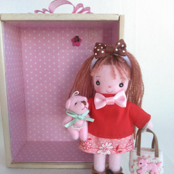 クリスマスBOXNo.9 着せ替え人形　フェルト人形　プレゼント 2枚目の画像