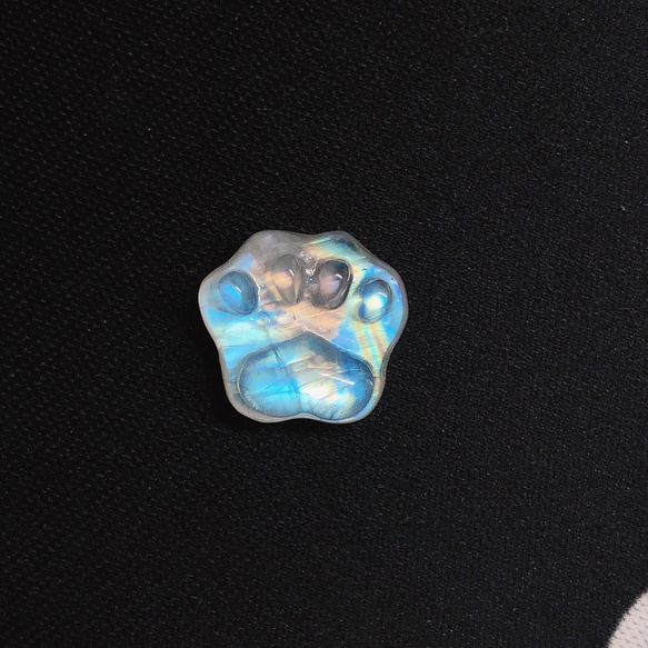 天然無処理 レインボームーンストーン 肉球 横貫通穴あり 天然石  