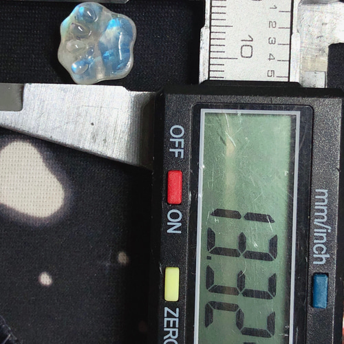 天然無処理 レインボームーンストーン 肉球 横貫通穴あり 天然石  