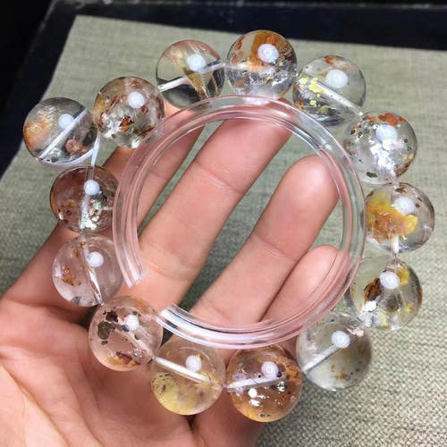 美しい♪パイライトインクォーツ16mm