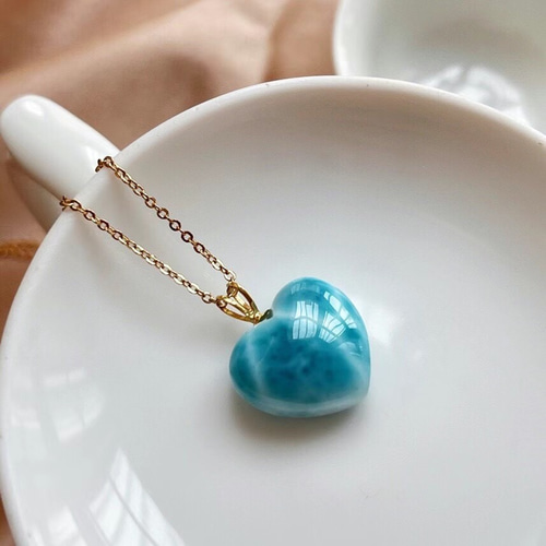 ⭐︎【天然】ラリマー ペンダントトップ 息苦しかっ k18 5.3g 