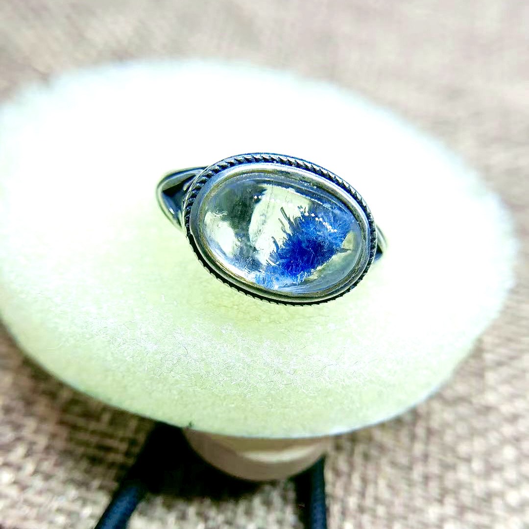 天然無処理　デュモルチェライト リング s925シルバー②