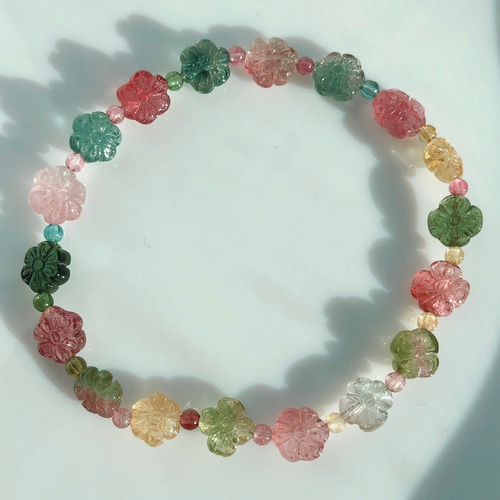 トルマリン 小花 ブレスレット 1号 ブレスレット 天然石屋 通販 