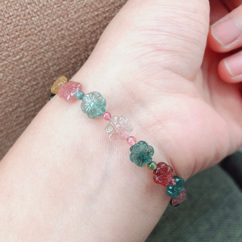 トルマリン 小花 ブレスレット 1号 ブレスレット 天然石屋 通販 