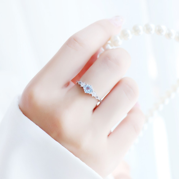 頂級海藍寶戒指 • 可調式FreeSize ~3月誕生石AQUAMARINE 第4張的照片